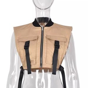 Crop Buckle Vest